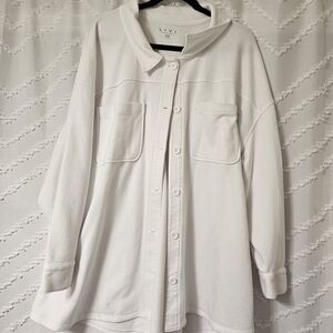 LIVI White Button-Up Shacket